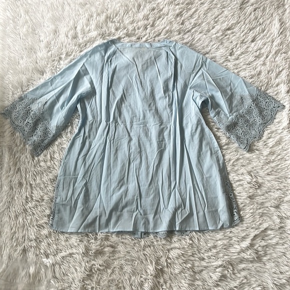 Alessa W. Collection Women’s Spitzenbluse tunic top light blue size 14 - Picture 11 of 11